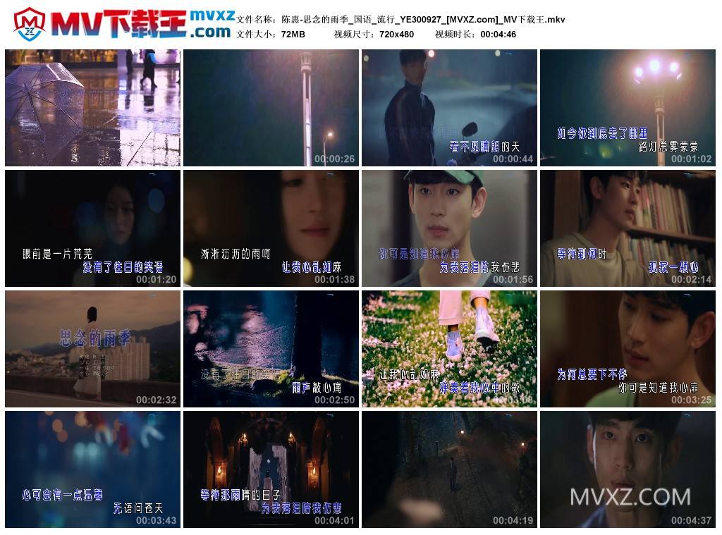 陈惠-思念的雨季_国语_流行_YE300927